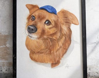 Custom Hand Painted Watercolor Pet Portrait
