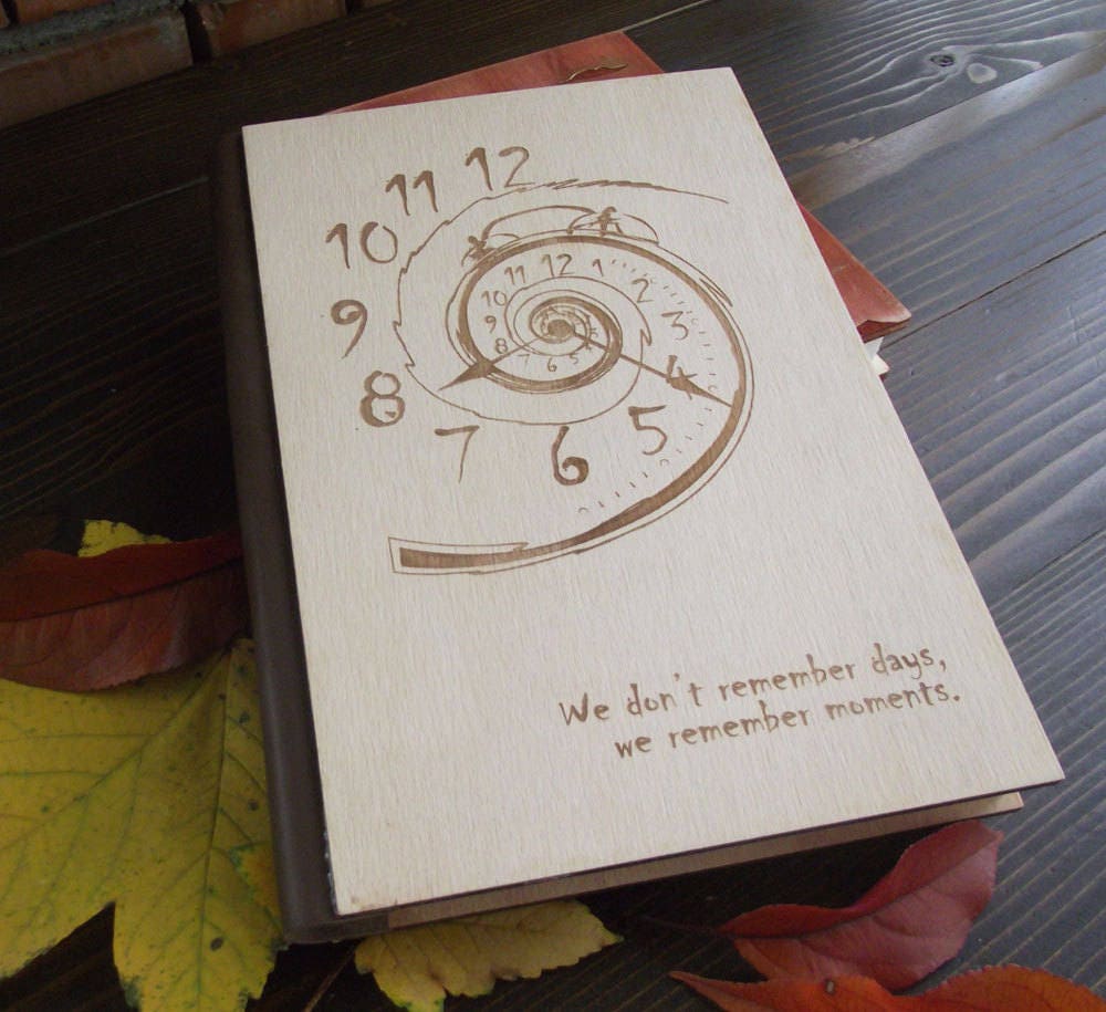 Wooden book with laser engraving Personalized wooden book Etsy