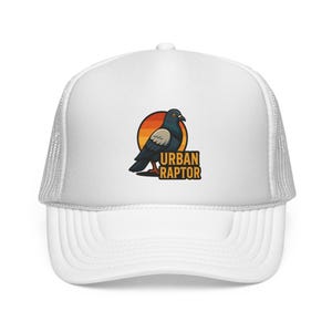 Cappello da camionista con piccione / Cappello con toppa retrò con uccello / Cappello con ricamo divertente con fauna selvatica urbana