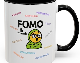 Fomo Joe Trader Meme Coffee Mug, Funny Stock Market Gift