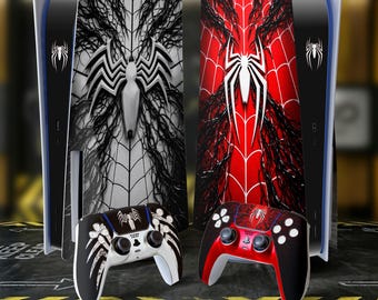 PS5 Skin Spider Design Matte – Protective Vinyl Sticker for PlayStation 5 Console & Controller Wrap