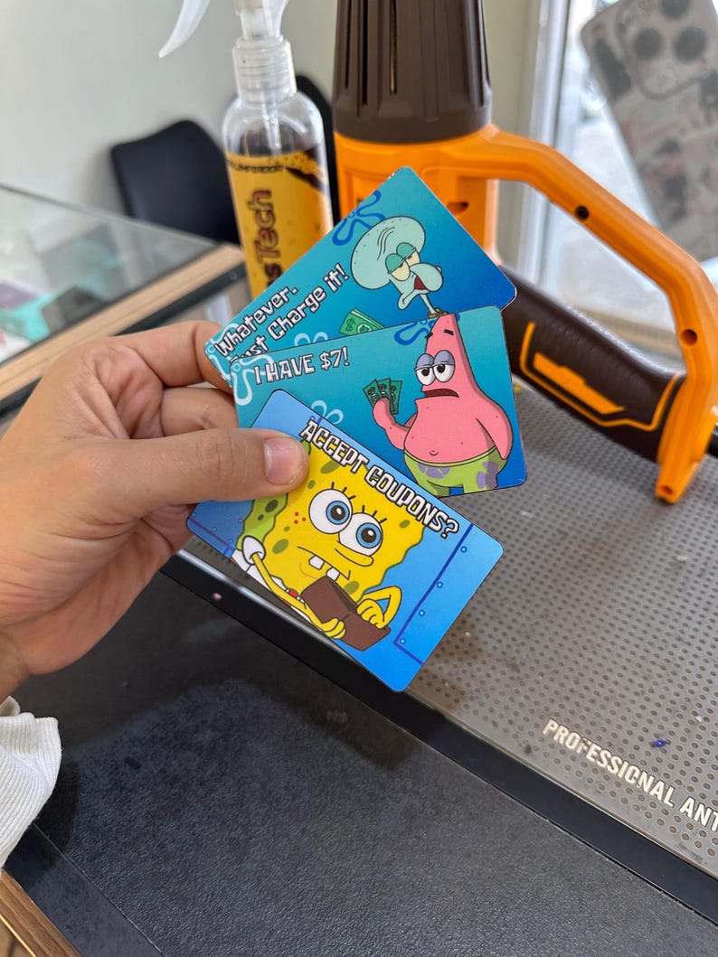 Credit Card Skin, Funny Yellow Cartoon Card Sticker, Cute Sponge Style ...