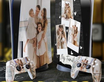 Custom PS5 Skin Collage – Personalized Photo Vinyl Wrap for all PlayStation 5 Console & Controller