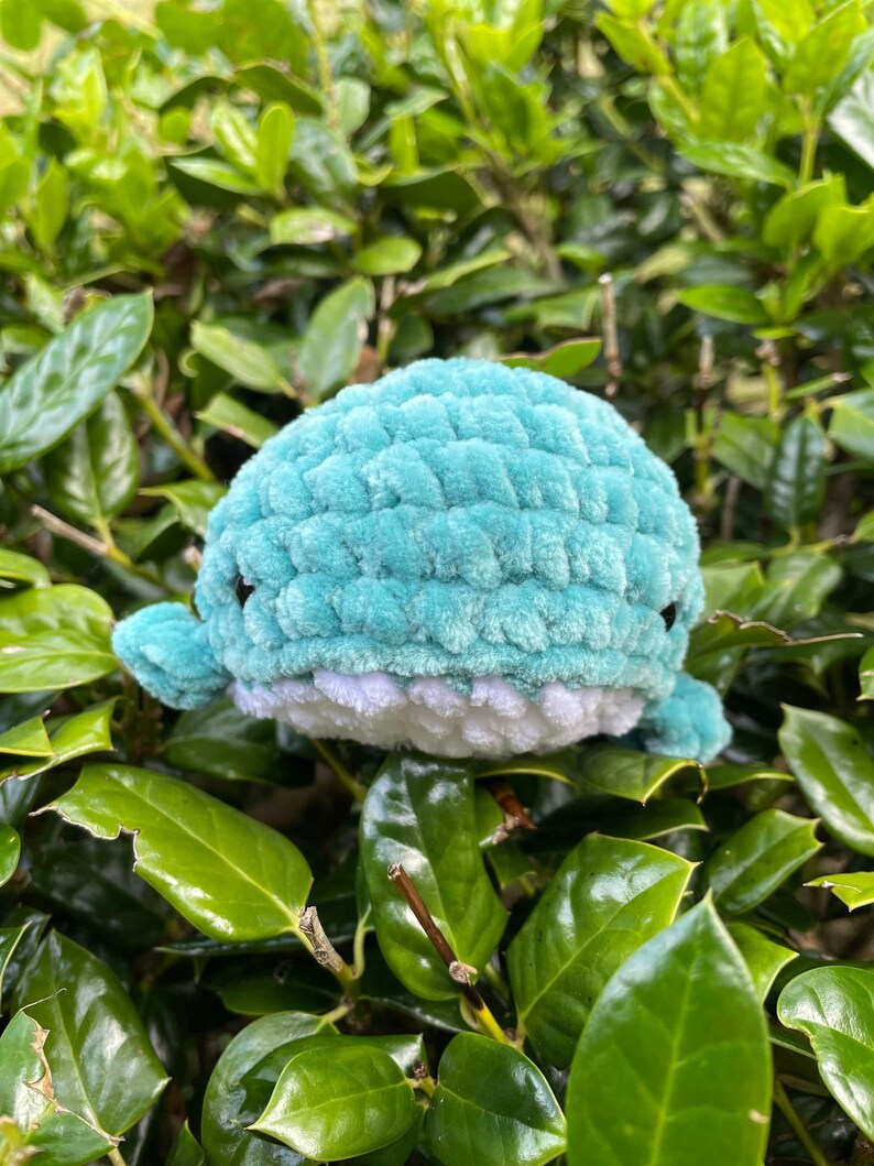 Handmade Crochet Mini Whale Teal