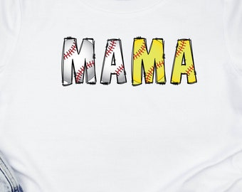 Mama Baseball Softball Graphic Tshirt