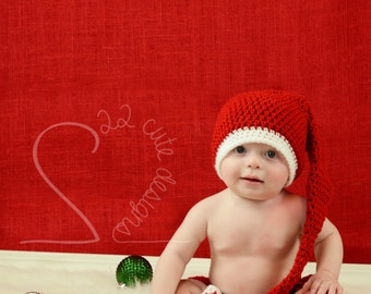 Mr Santa Claus Beanie and Diaper Cover Set | Christmas Gift | Newborn Photoshoot | Crochet Gift | Santa Hat