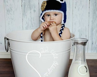 Blue Monster Crochet Hat | Crochet Gift | Baby Shower Gift | Photoshoot Prop