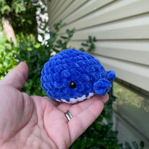 Handmade Crochet Mini Whale Royal Blue