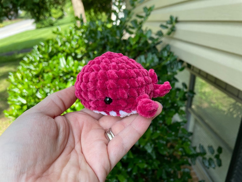 Handmade Crochet Mini Whale Pink