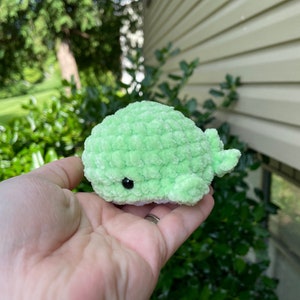 Handmade Crochet Mini Whale Green