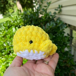 Handmade Crochet Mini Whale Yellow