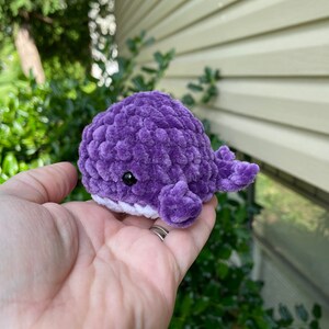 Handmade Crochet Mini Whale Purple