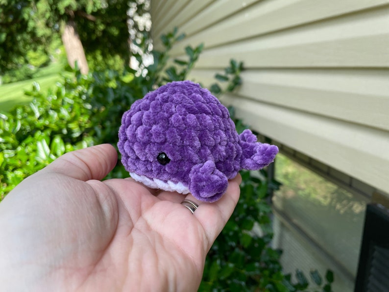 Handmade Crochet Mini Whale Purple