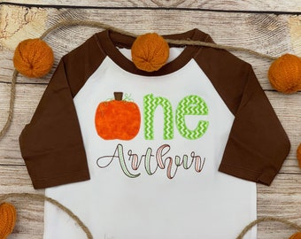 Pumpkin One Custom First Birthday Shirt | Halloween Shirt | Custom Shirt | Personalized Shirt