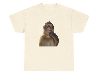 Denkende Aap T-shirt | Leuke illustratie van een primaat, memeshirt