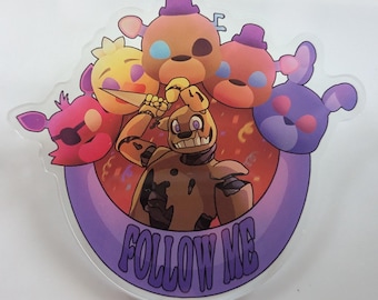 Fnaf Springtrap "Follow Me" Jumbo pin (+Free sticker!)