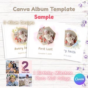 Canva Album Sample Template | 1 Page Preview | 4 Album Designs