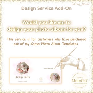 Photo Album Design Service Add-On | Custom Layout for Canva Template