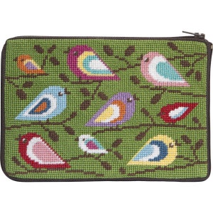 Stitch & Zip Needlepoint Cosmetic Case/Purse Kit in a Variety of Designs-Animals