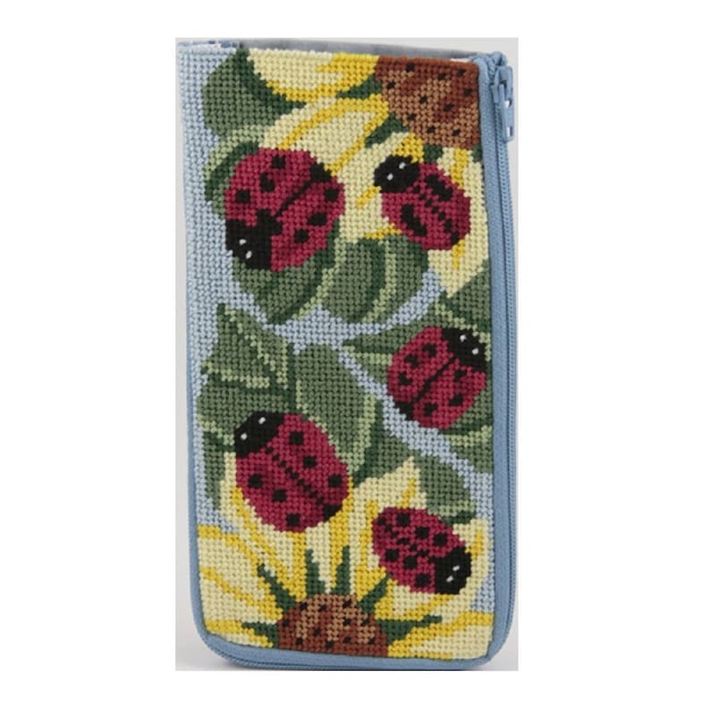 Stitch & Zip Needlepoint Eyeglass Case Kits in a Variety of Etsy