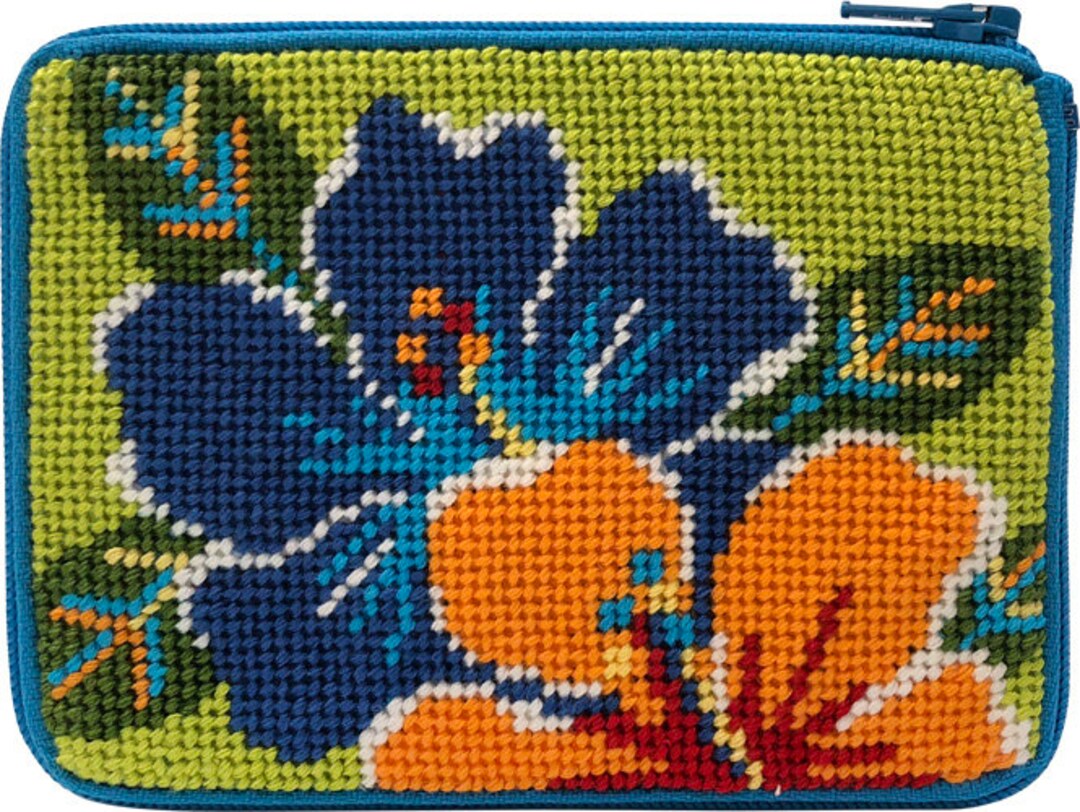 Stitch & Zip Needlepoint Coin Purse Kitsvariety of Designsfloral III