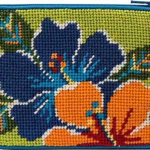 Portemonneesets met borduursels en ritsen - Verscheidenheid aan ontwerpen - Bloemen III