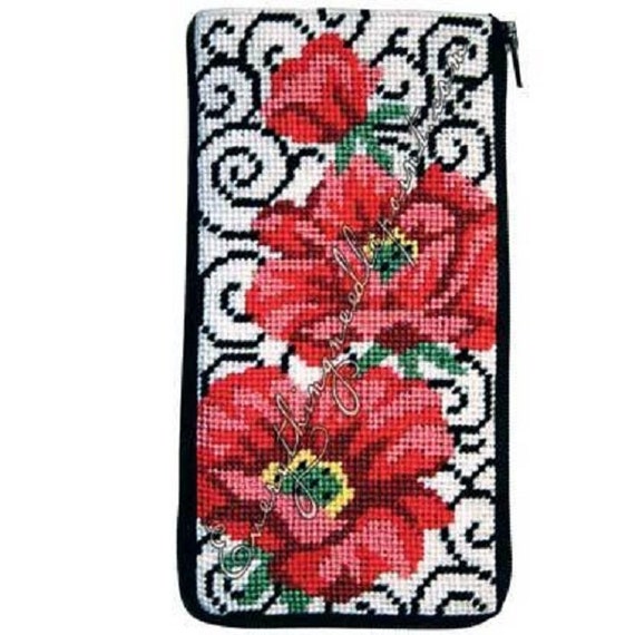 Buttercups Stitch /& Zip Needlepoint Eyeglass Case Kit