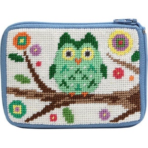 Stitch & Zip Needlepoint Coin Purse Kits Animals Owl