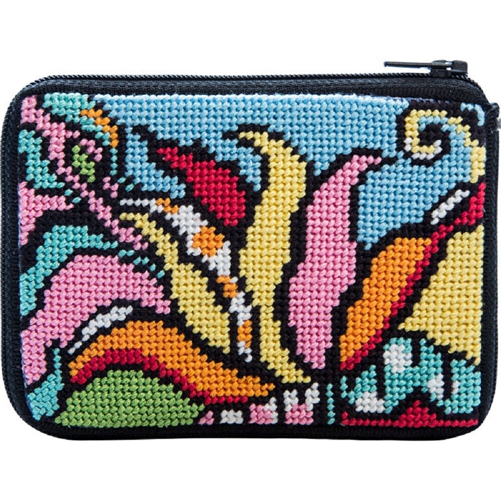 Stitch & Zip Needlepoint Coin Purse Kits in a Variety of