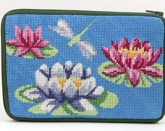 Estuches para cosméticos Stitch & Zip Needlepoint - Variedad de diseños - Floral I