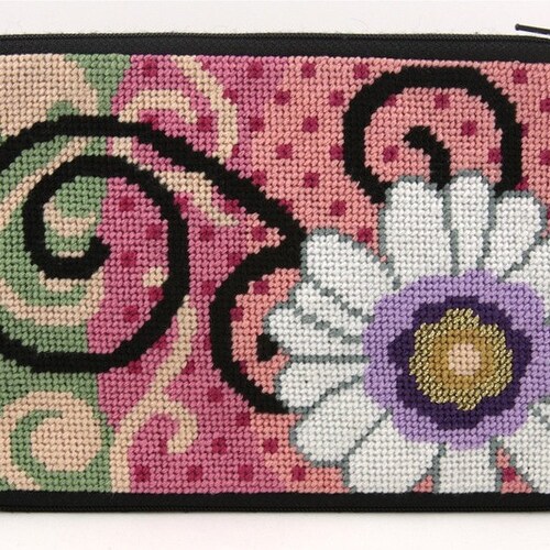 Stitch & Zip Needlepoint Scissor Case Kitsbirds of Color Etsy
