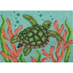 Alice Peterson Canoodles Needlepoint Kits in a Variety of Designs - Flowers and Animals Sea Turtle