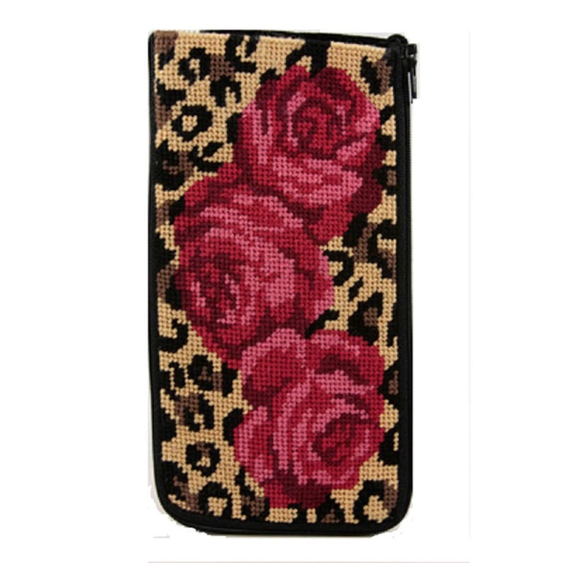 Stitch & Zip Needlepoint Eyeglass Case KitsFloral I Etsy