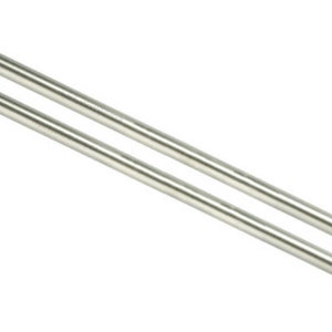 May include: A pair of silver knitting needles with gold tips.