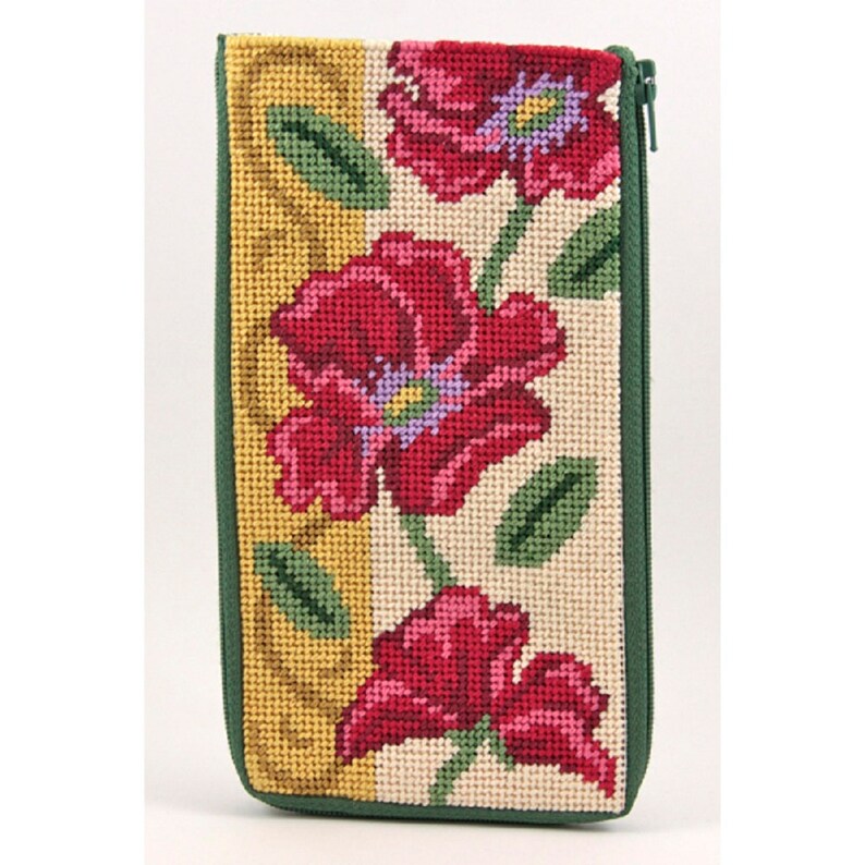 Stitch & Zip Needlepoint Eyeglass Case Kits-Floral I | Etsy