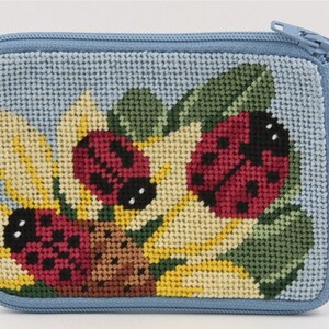 Stitch & Zip Needlepoint Coin Purse Kits Animals Ladybugs