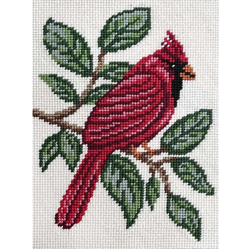 Alice Peterson Canoodles Needlepoint Kits in a Variety of Designs - Flowers and Animals Cardinal