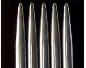 HiyaHiya 8" Sharp Double Point Stainless Steel Knitting Needles (Set of 5)