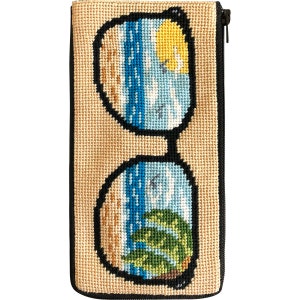 Stitch & Zip Needlepoint Eyeglass Case Kits in a Variety of Designs-Beach and Summer II