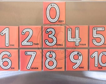 Liczby do śledzenia od 0 do 10 ~ Szablony Canva i Google Docs (rozmiary 2x2 i 2,5x2,5)