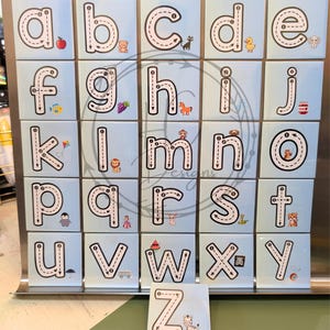 Alfabeto minúsculo rastreável ~ Modelos do Canva e do Google Docs