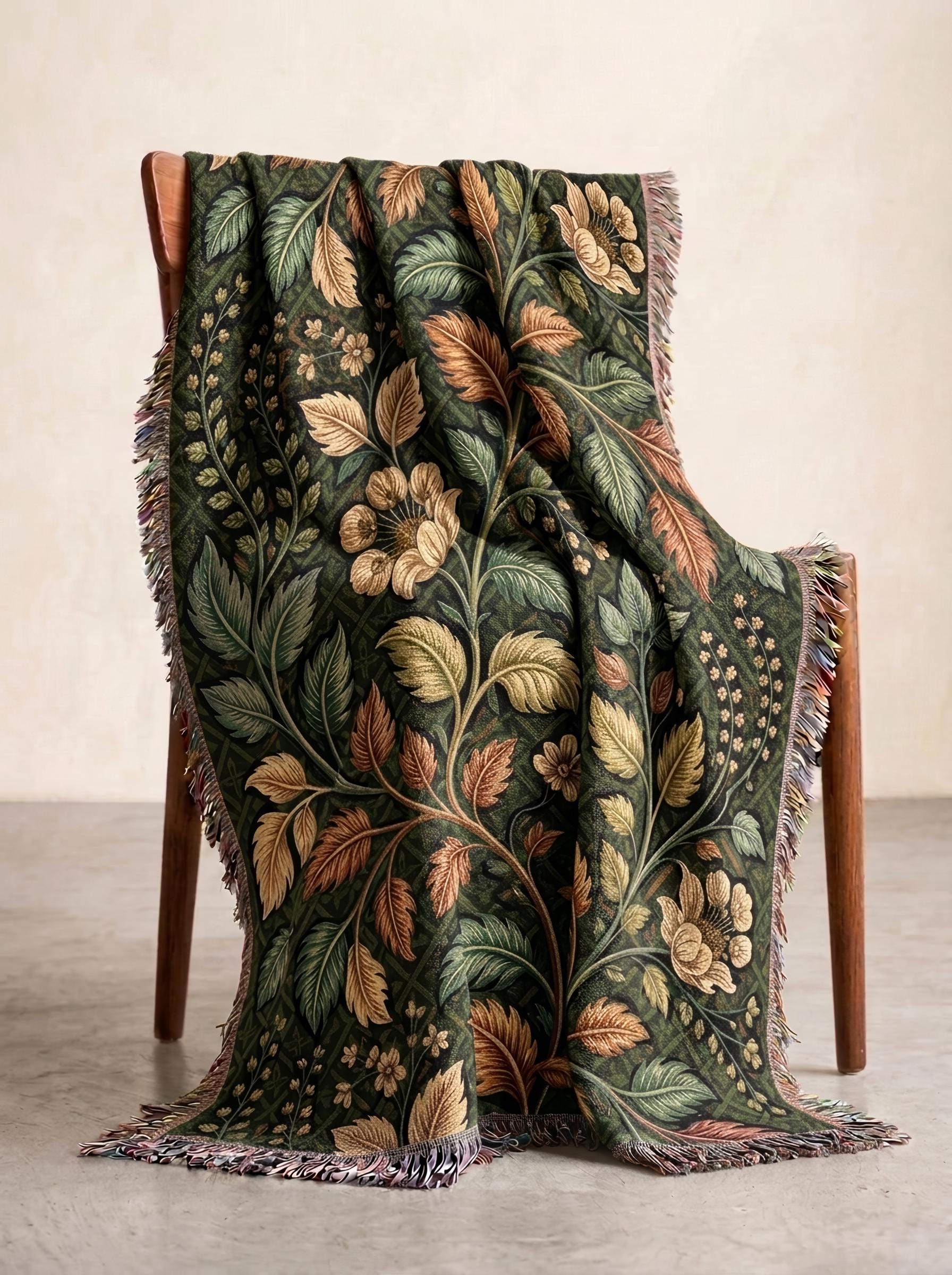 Vintage Throw Blanket With Fringe - Etsy