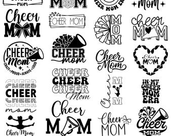Cheer Mom SVG Bundle, Cut Files for Cricut (SVG, PNG)