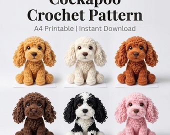 Cockapoo Crochet Pattern PDF | Amigurumi Dog Toy Tutorial (Instant Download)