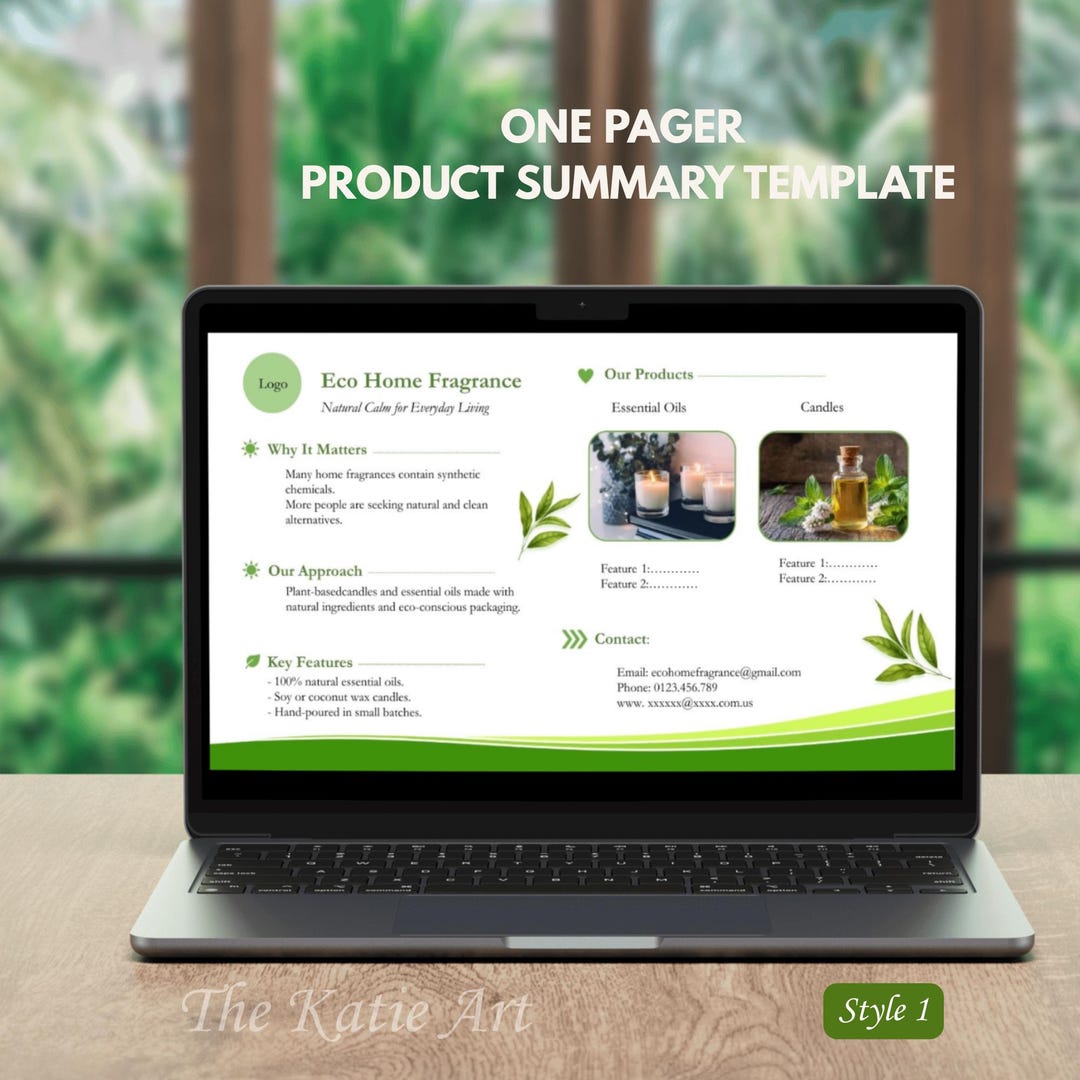 One-pager Product Summary PPT Templates/ Powerpoint Presentations ...