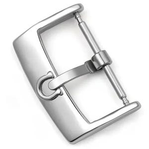 Nueva hebilla de correa de reloj Omega de acero inoxidable de 18 mm.