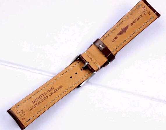 Premium Leather Watch Strap – Compatible With Breitling – 20mm