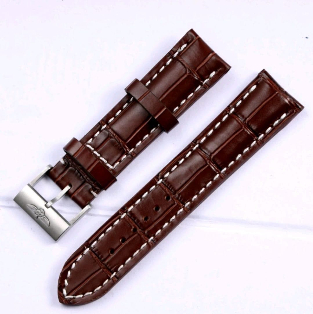 Premium Leather Watch Strap – Compatible With Breitling – 20mm