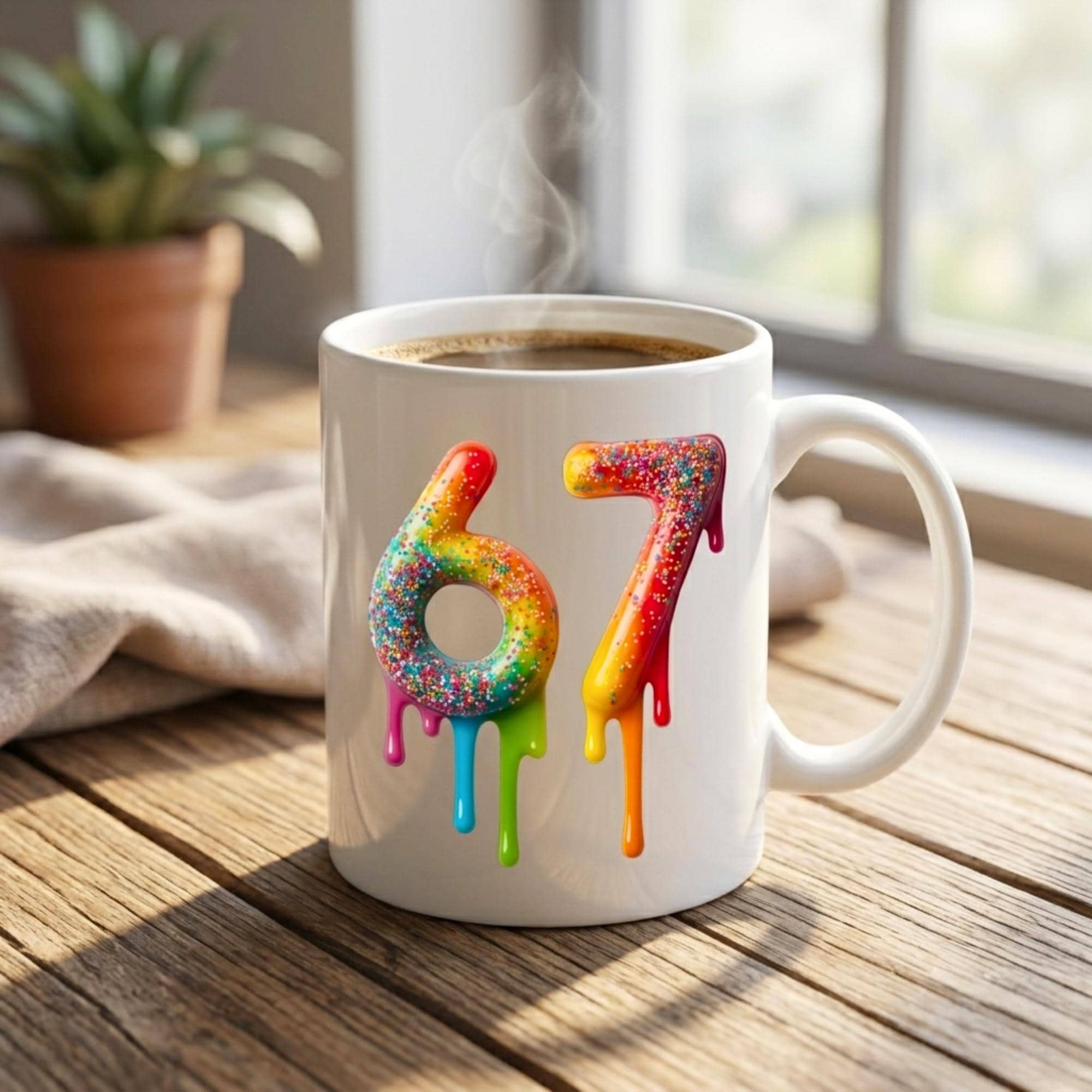 67th Birthday PNG Bundle,colorful Drip Number 67 Png,rainbow Paint ...