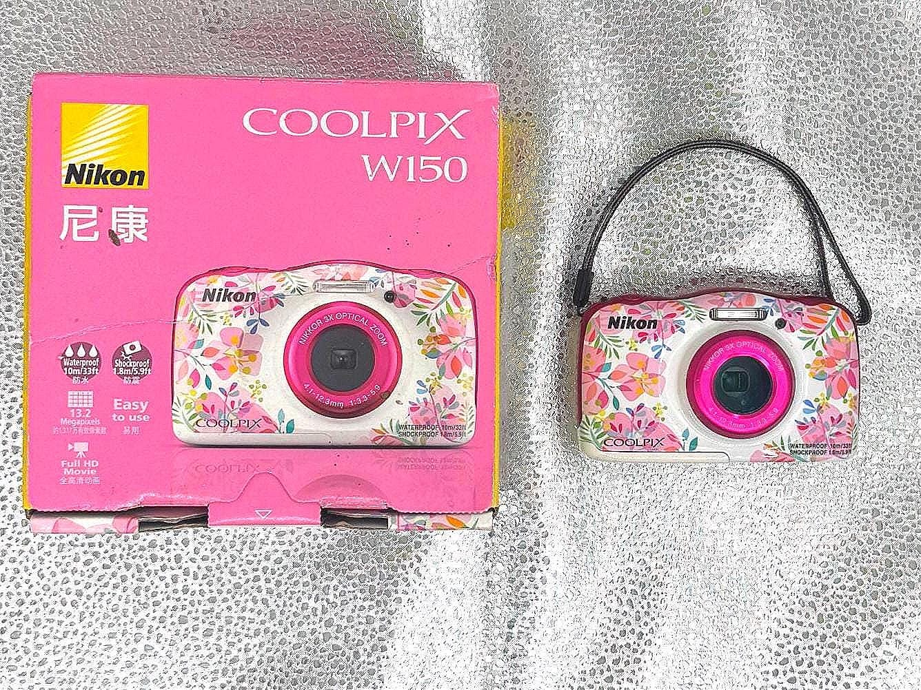 Nikon COOLPIX W150 Waterproof Digital Camera - Flower Pink